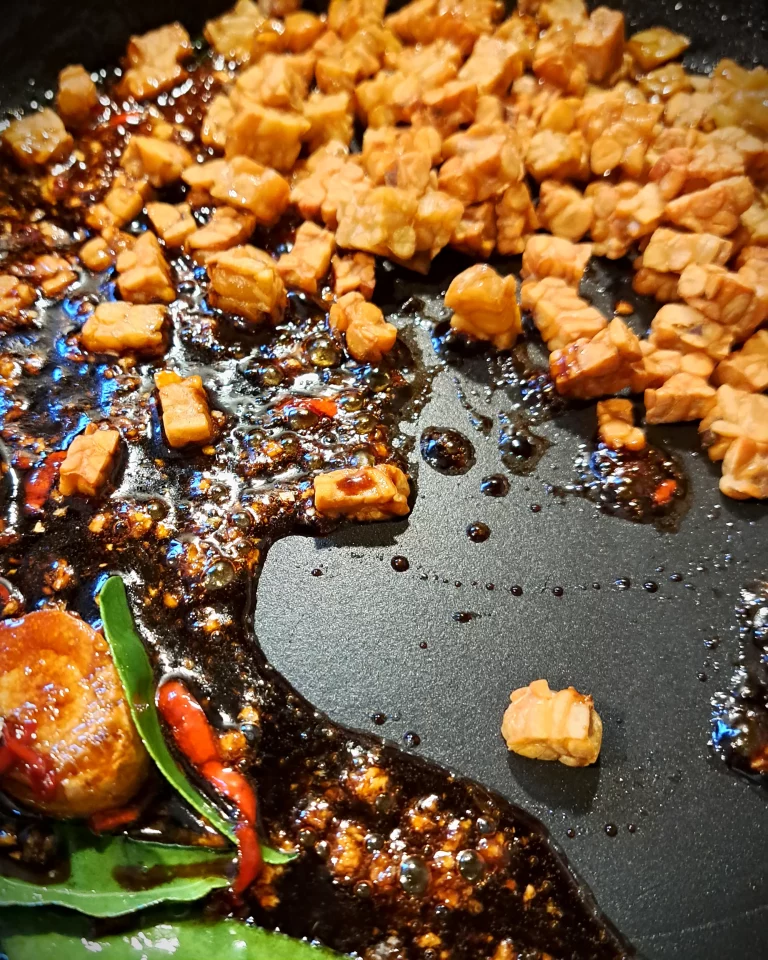 tempeh orek on a pan