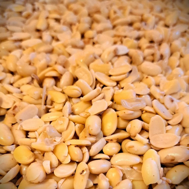 a pile of white soy
