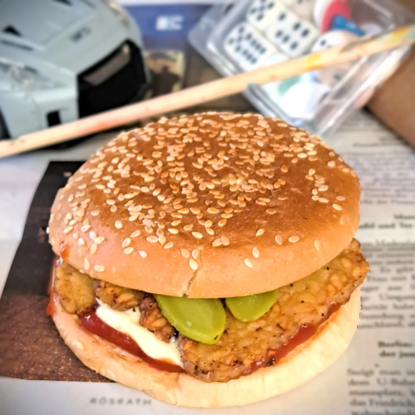 Hamburger mit Tempeh